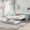 Twin or Double Twin Daybed with Trundle; Gray