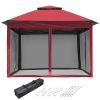 11x11ft Tent Top Red and Black