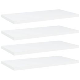 vidaXL Bookshelf Boards 4 pcs White 15.7"x7.9"x0.6" Engineered Wood