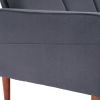 182*73*73cm Fabric Art 2nd Generation American Armrest 3 Persons With Concubine Pedal Indoor Modular Sofa Dark Grey