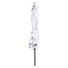 2Mx3M Aluminum Patio Umbrella White