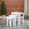 3-Piece Nesting Table Set; White