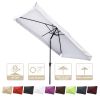 2Mx3M Aluminum Patio Umbrella White