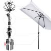 2Mx3M Aluminum Patio Umbrella White