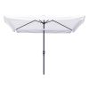 2Mx3M Aluminum Patio Umbrella White