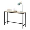 Industrial Style Porch Table Single Layer Light Walnut Color Triamine Board