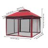 11x11ft Tent Top Red and Black