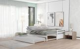 Twin or Double Twin Daybed with Trundle; White