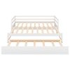 Twin or Double Twin Daybed with Trundle; White