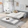 Twin or Double Twin Daybed with Trundle; Gray