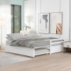 Twin or Double Twin Daybed with Trundle; White