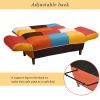 Small Space Colorful Sleeper Sofa;  Solid Wood Legs