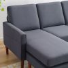 182*73*73cm Fabric Art 2nd Generation American Armrest 3 Persons With Concubine Pedal Indoor Modular Sofa Dark Grey