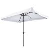 2Mx3M Aluminum Patio Umbrella White