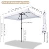 2Mx3M Aluminum Patio Umbrella White