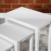 3-Piece Nesting Table Set; White