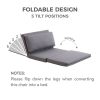 Sofa Bed/Lazy Floor Chair; 5 Position; Adjustable Backrest; Polyester; Light Grey