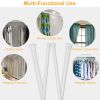 Tension Curtain Rod Spring Load Adjustable Curtain Pole Heavy-Duty Steel 4 Sizes for Bathroom Wardrobe Kitchen Balcony 200cm