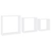 vidaXL Wall Cube Shelves 3 pcs White MDF