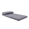 Sofa Bed/Lazy Floor Chair; 5 Position; Adjustable Backrest; Polyester; Light Grey