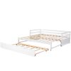 Twin or Double Twin Daybed with Trundle; White