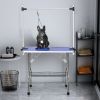 46" Grooming Table for Pet Dog and Cat with Adjustable Arm and Clamps Large Heavy Duty Animal grooming table