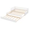 Twin or Double Twin Daybed with Trundle; White