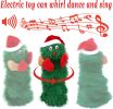 Strong Camel Dancing Christmas Tree Toys Electric Plush Doll Rotating Music Toys Cute Green Xmas Tree Decorations