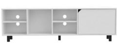 Valdivia Tv Stand for TVÂ´s up 70"; Four Open Shelves; Five Legs -White