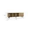 Valdivia Tv Stand for TVÂ´s up 70"; Four Open Shelves; Five Legs -Light Oak