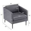 ron Legs Wooden Frame 74*71*74cm Indoor Chair Dark Grey