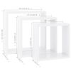 vidaXL Wall Cube Shelves 3 pcs White MDF