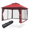 11x11ft Tent Top Red and Black