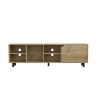 Valdivia Tv Stand for TVÂ´s up 70"; Four Open Shelves; Five Legs -Light Oak