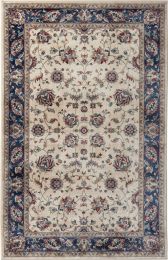 Stylish Classic Pattern Design Traditional Bordered Floral Filigree Area Rug (Color: Ivory|Beige|Blue|Red)