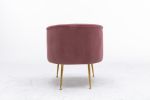 Velvet armchair accent chair tubchair with gold metal legs