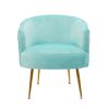 Velvet armchair accent chair tubchair with gold metal legs