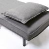 Lounge Chair Adjustable Folding Dual-Purpose Chair Sofa Bed Recliner Chair - gray with pillow XH