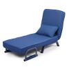 Lounge Chair Adjustable Folding Dual-Purpose Chair Sofa Bed Recliner Chair - gray with pillow XH