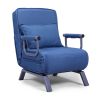 Lounge Chair Adjustable Folding Dual-Purpose Chair Sofa Bed Recliner Chair - gray with pillow XH